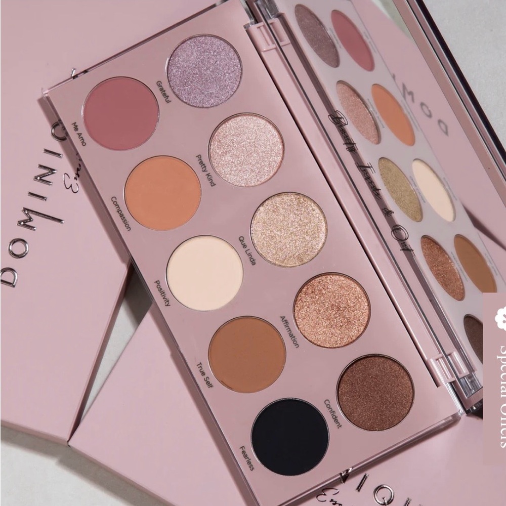 Dominique Cosmetics Eyeshadow Palette - Pink, Purple, Cream, Black